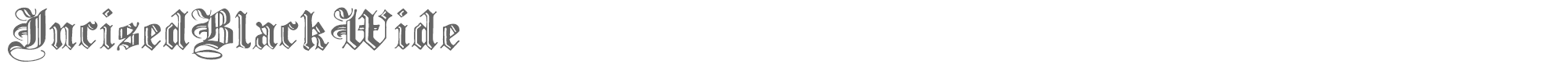 Black family Incised Black Wide.ttf font preview
